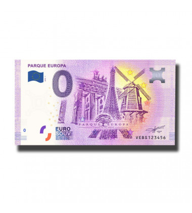 0 Euro Souvenir Banknote Parque Europa Spain VEBS 2019-1