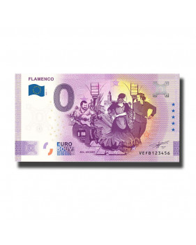 0 Euro Souvenir Banknote Flamenco Spain VEBF 2021-1