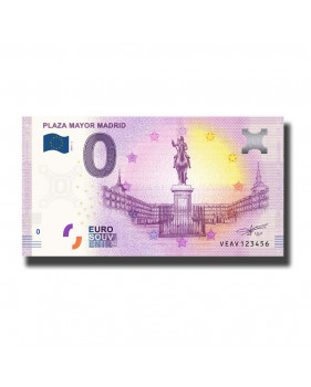 0 Euro Souvenir Banknote Plaza Mayor Madrid Spain VEAV 2019-2