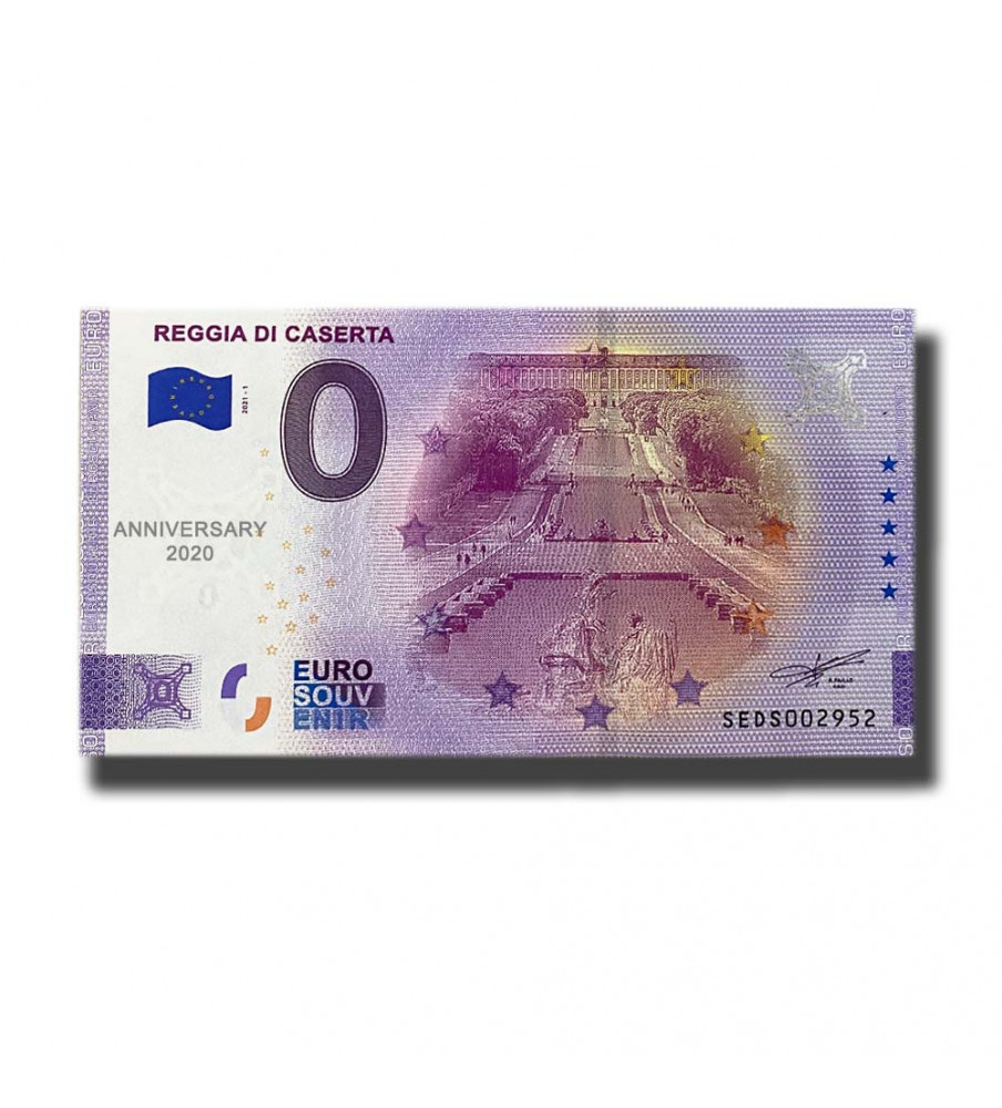 Anniversary 0 Euro Souvenir Banknote Reggia Di Caserta Italy SEDS 2021-1