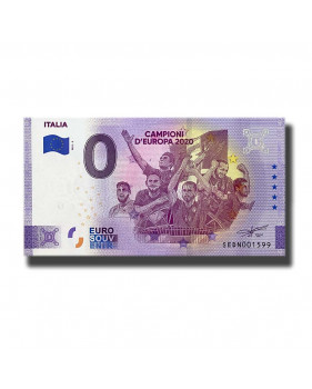 0 Euro Souvenir Banknote Italia Campioni D'Europa 2020 Italy SEDN 2021-2