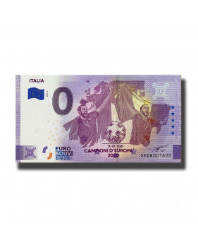 0 Euro Souvenir Banknote Italia Campioni D'Europa 2020 Italy SEDN 2021-3