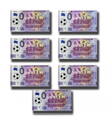0 Euro Souvenir Banknote Set of 7 Italia Banknotes Italy SEDN 2021-1