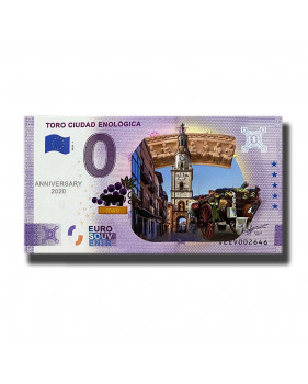Anniversary 0 Euro Souvenir Banknote Toro Ciudad Enologica Colour Spain VEEV 2021-1