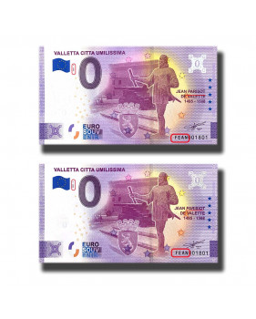 0 Euro Souvenir Banknote Valletta Citta Umilissima Malta FEAN 2021-1