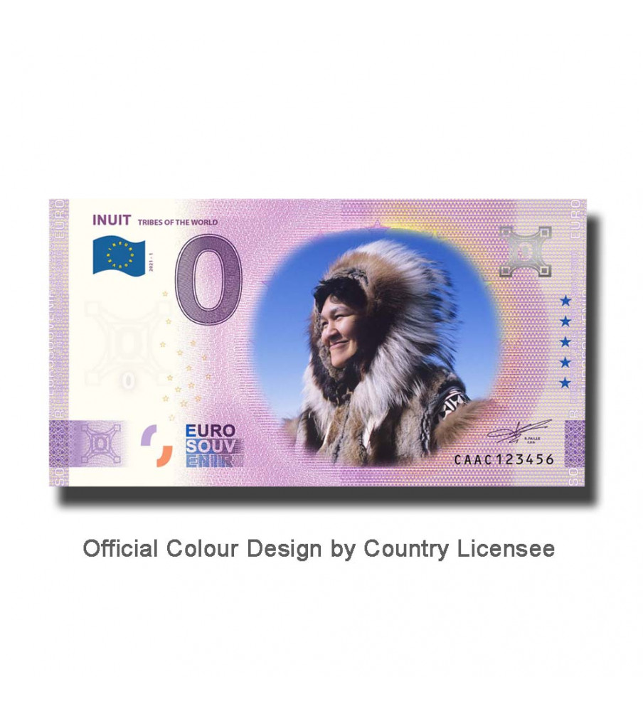 0 Euro Souvenir Banknote Inuit Colour Canada CAAC 2021-1