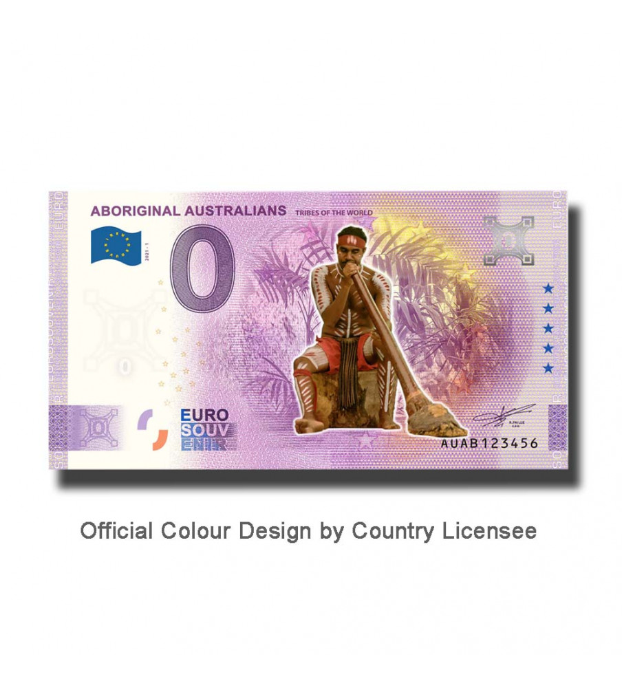 0 Euro Souvenir Banknote Aboriginal Australians Colour Australia AUAB 2021-1