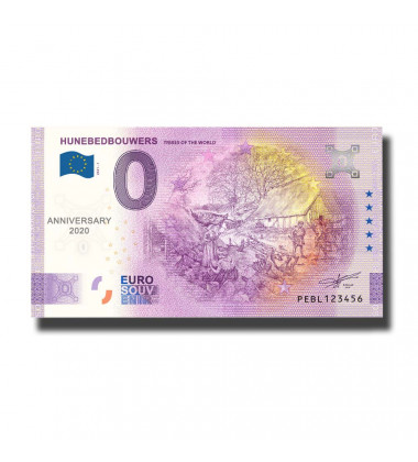 Anniversary 0 Euro Souvenir Banknote Hunebedbouwers Netherlands PEBL 2021-1