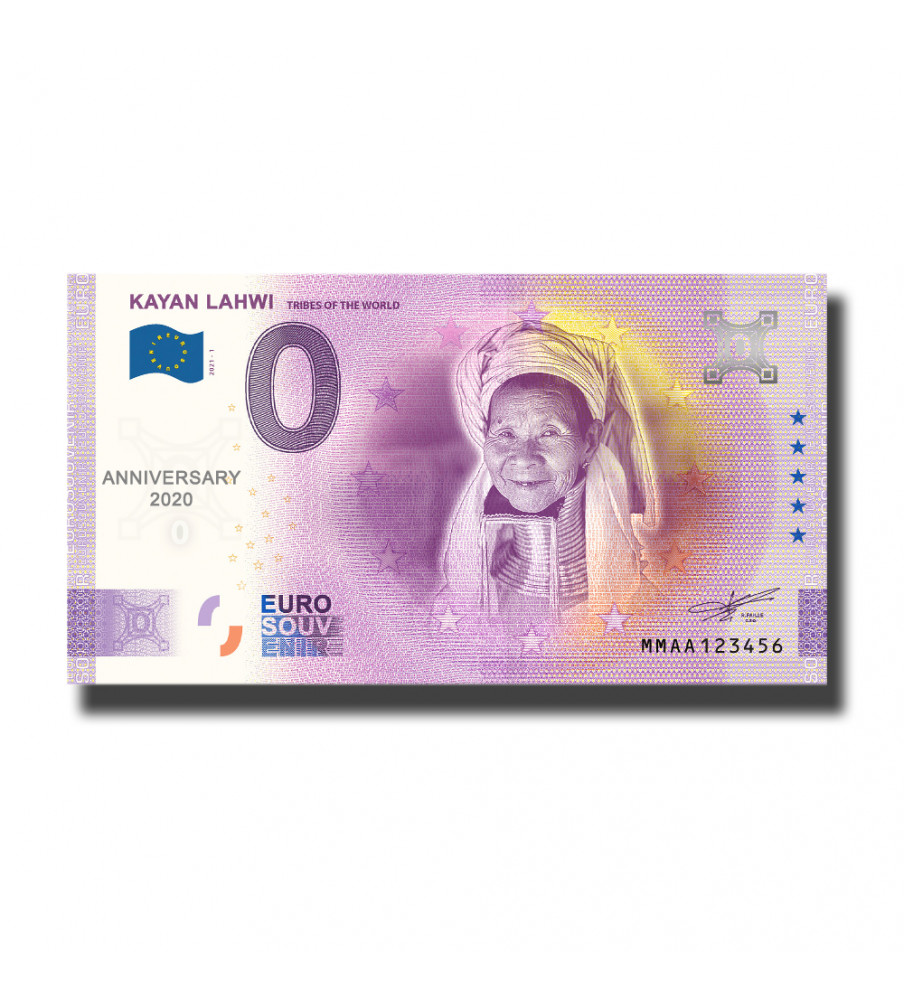 Anniversary 0 Euro Souvenir Banknote Kayan Lahwi Myanmar MMAA 2021-1