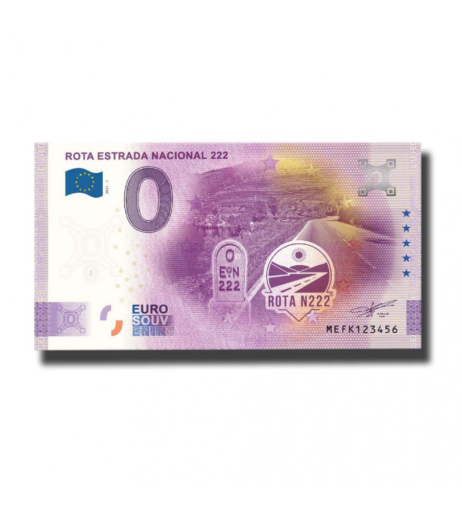 0 Euro Banknote Rota Estrada Nacional 222 Portugal MEFK 2021-1