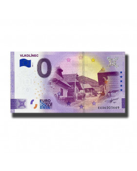 0 Euro Souvenir Banknote Vlkolinec Slovakia EEDK 2021-1