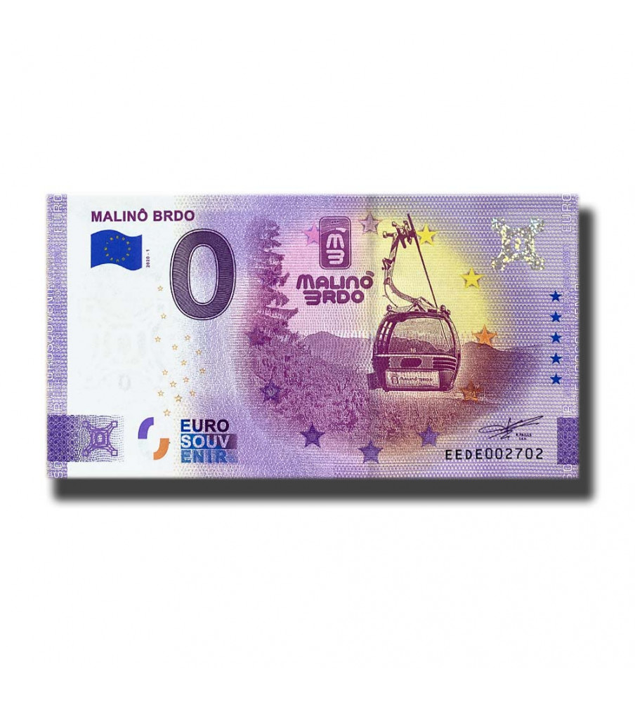 0 Euro Souvenir Banknote Malino Brdo Slovakia EEDE 2020-1