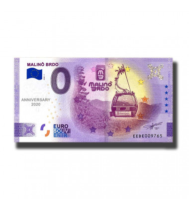 Anniversary 0 Euro Souvenir Banknote Malino Brdo Slovakia EEDE 2020-1