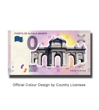 0 Euro Souvenir Banknote Puerta De Alcala Madrid Colour Spain VEAX 2020-1