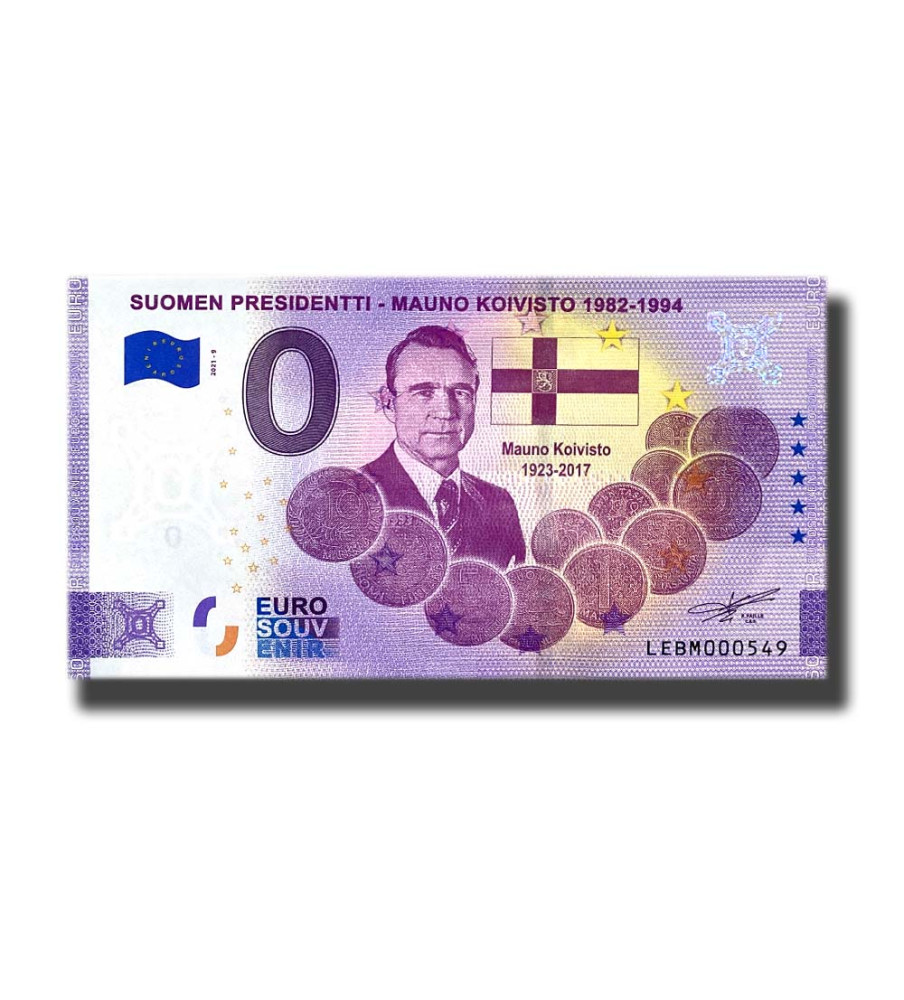 0 Euro Souvenir Banknote Suomen Presidenti Mauno Koivisto 1982-1994 Finland LEBM 2021-9