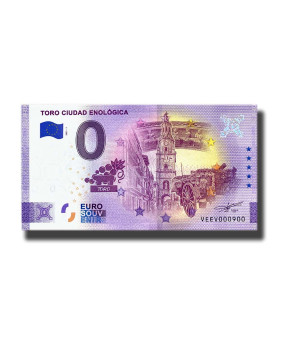 0 Euro Souvenir Banknote Toro Ciudad Enologica Spain VEEV 2021-1