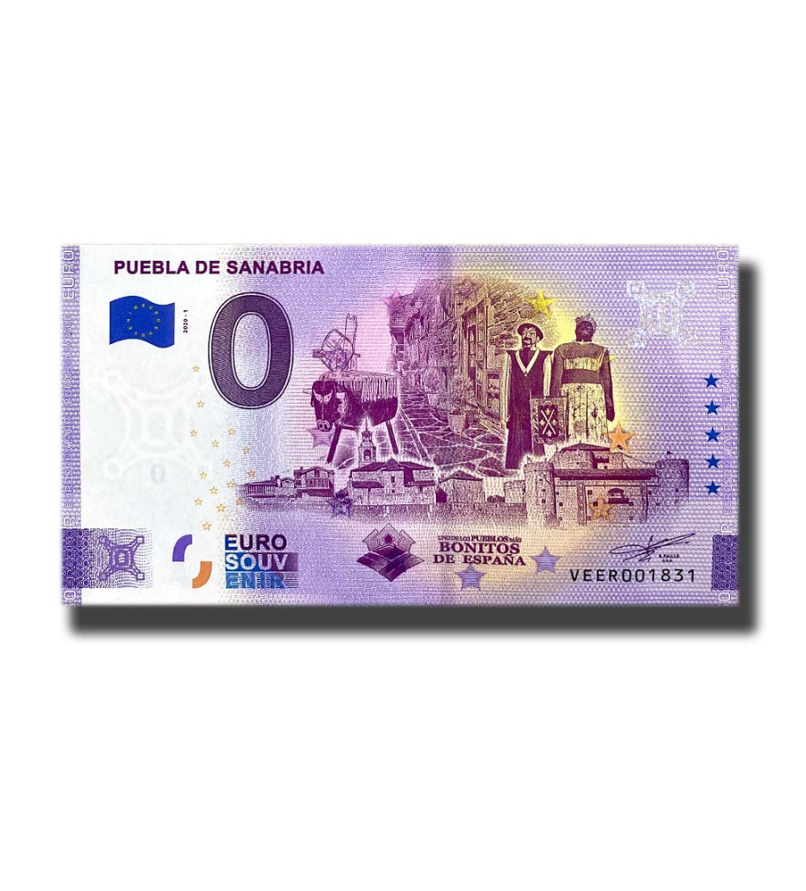0 Euro Souvenir Banknote Puebla De Sanabria Spain VEER 2020-1