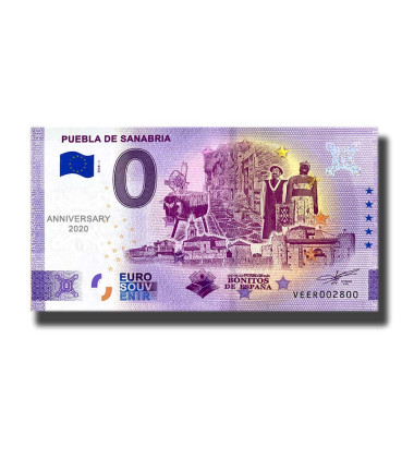 Anniversary 0 Euro Souvenir Banknote Puebla De Sanabria Spain VEER 2020-1