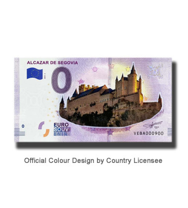 0 Euro Souvenir Banknote Alcazar De Segovia Colour Spain VEBA 2019-1
