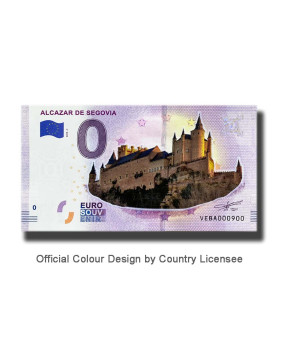 0 Euro Souvenir Banknote Alcazar De Segovia Colour Spain VEBA 2019-1