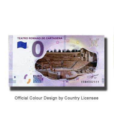 0 Euro Souvenir Banknote Teatro Romano De Cartagena Colour Spain VEBH 2019-1