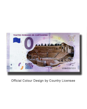 0 Euro Souvenir Banknote Teatro Romano De Cartagena Colour Spain VEBH 2019-1