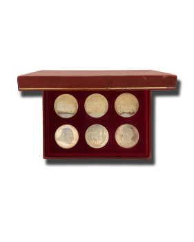 1882-1982 100 Jahre Gotthardbahn Silver Medal Set of 6 in Original Box