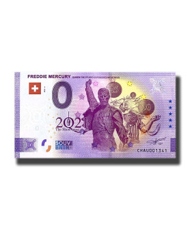 0 Euro Souvenir Banknote Freddie Mercury Switzerland CHAU 2021-4