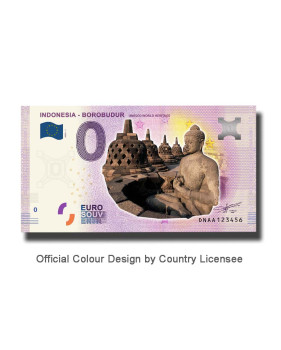 0 Euro Souvenir Banknote Indonesia Barobudur Colour Indonesia DNAA 2019-1