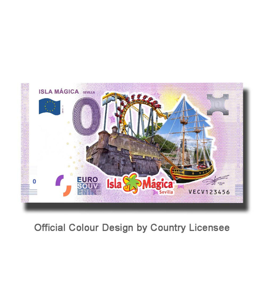 0 Euro Souvenir Banknote Isla Magica Sevilla Colour Spain VECV 2020-1