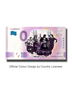 0 Euro Souvenir Banknote Flamenco Colour Spain VEFB 2021-1