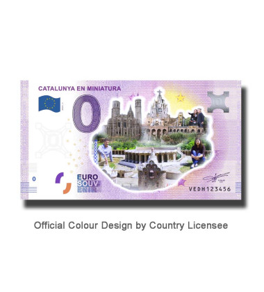 0 Euro Souvenir Banknote Catalunya En Miniatura Colour Spain VEDH 2019-1