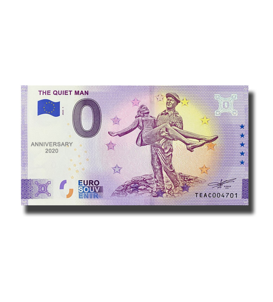 ANNIVERSARY 0 EURO SOUVENIR BANKNOTE THE QUIET MAN IRELAND TEAC 2020-1