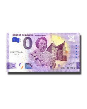 Anniversary 0 Euro Souvenir Banknote Honore De Balzac France UEHJ 2021-13