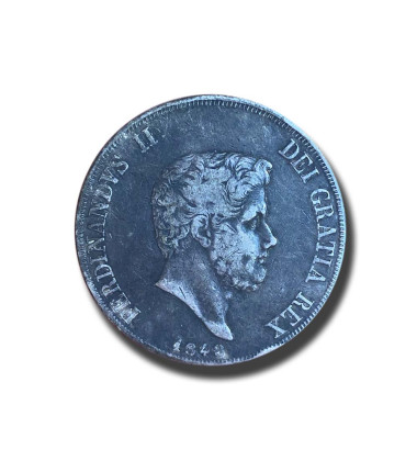 1848 Naples Ferdinandus II 120 Grani Silver Coin Two Sicilies