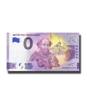 0 Euro Souvenir Banknote Matus Cak Trenciansky Slovakia EEDH 2021-1