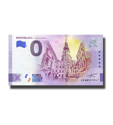 0 Euro Souvenir Banknote Bratislava Slovakia EEAB 2020-4