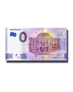 0 Euro Souvenir Banknote Bratislava Slovakia EEAB 2020-5