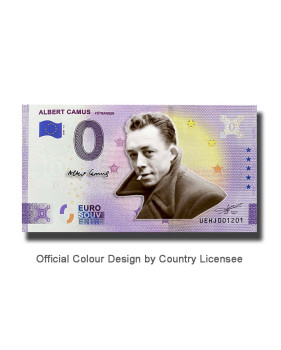 0 Euro Souvenir Banknote Albert Camus Colour France UEHJ 2021-12