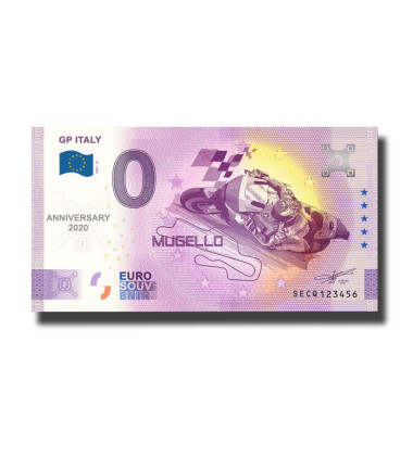 Anniversary 0 Euro Souvenir Banknote GP Italy SECQ 2021-8