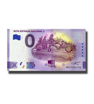 0 Euro Souvenir Banknote Rota Estrada Nacional 2 Portugal MECT 2021-2