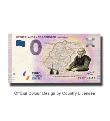 0 Euro Souvenir Banknote De Beemster Colour Netherlands PEAE 2019-1