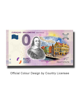 0 Euro Souvenir Banknote Curacao - Willemstad Colour Netherlands PEAF 2019-1