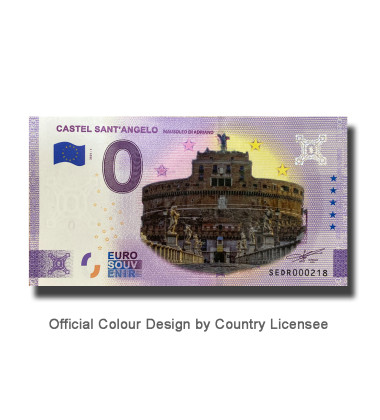 0 Euro Souvenir Banknote Castel Sant'Angelo Colour Italy SEDR 2021-1