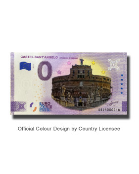 0 Euro Souvenir Banknote Castel Sant'Angelo Colour Italy SEDR 2021-1