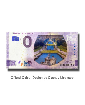 0 Euro Souvenir Banknote Reggia Di Caserta Colour Italy SEDS 2021-1