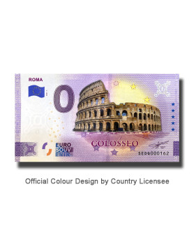 0 Euro Souvenir Banknote Roma Colosseo Colour Italy SEDQ 2021-1