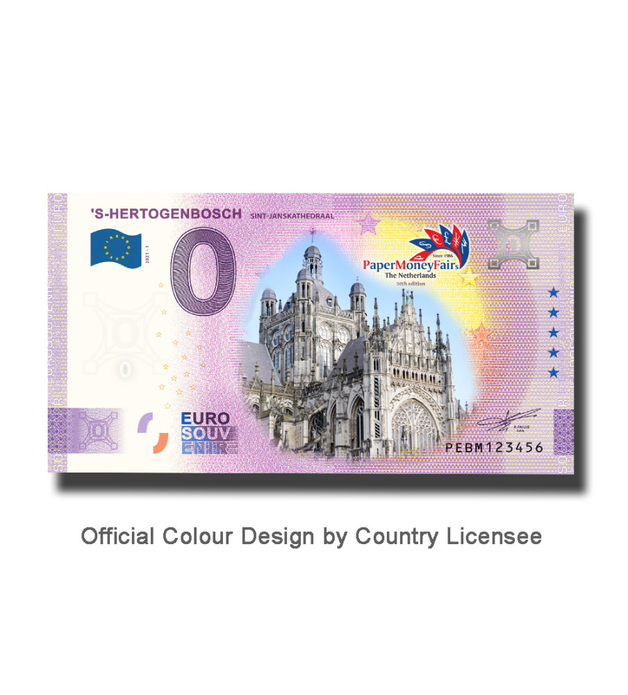 0 Euro Souvenir Banknote 'S-Hertogenbosch Colour Netherlands PEBM 2021-1