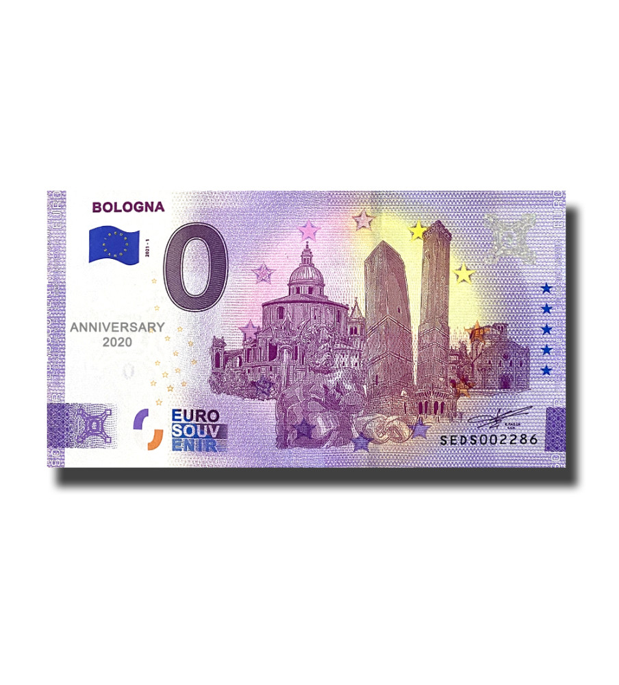 Anniversary 0 Euro Souvenir Banknote Bologna Italy SEDS 2021-1