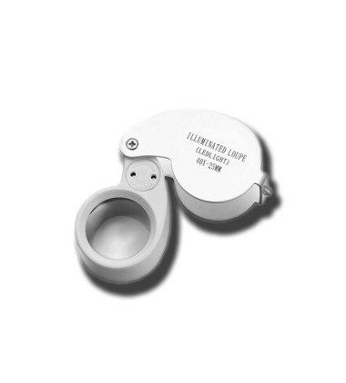 Magnifying Glass Loupe Illuminated x40 Battery Included White Colour